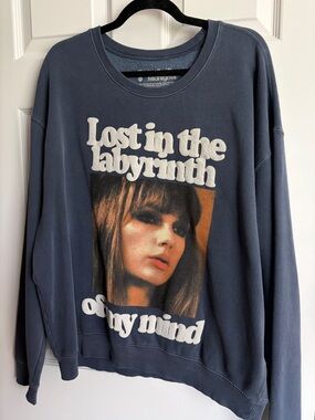 Taylor Swift Navy Blue 'Lost in the Labyrinth' Graphic Sweatshirt